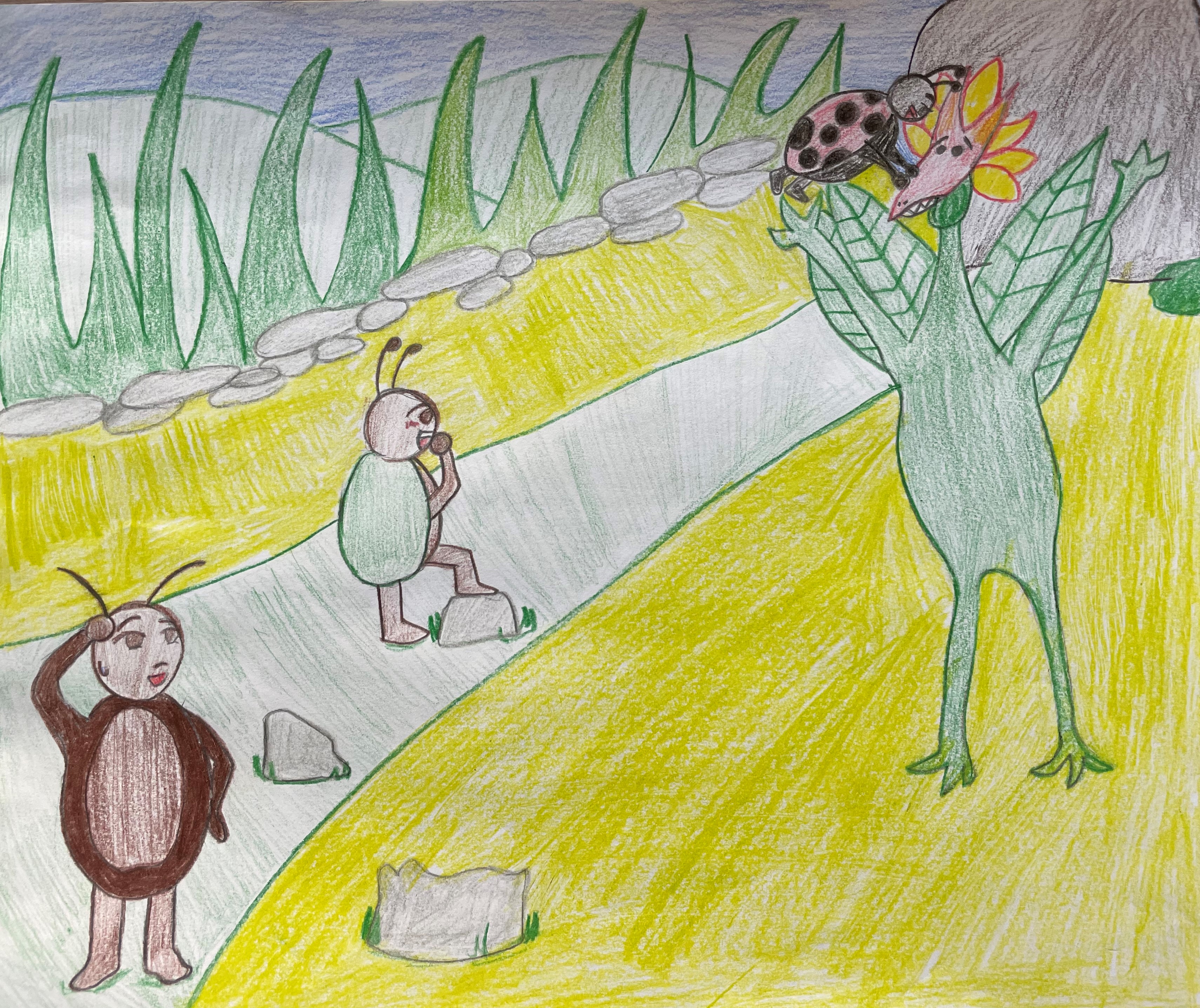 Illustration from Bug Harold and the Snapdragon